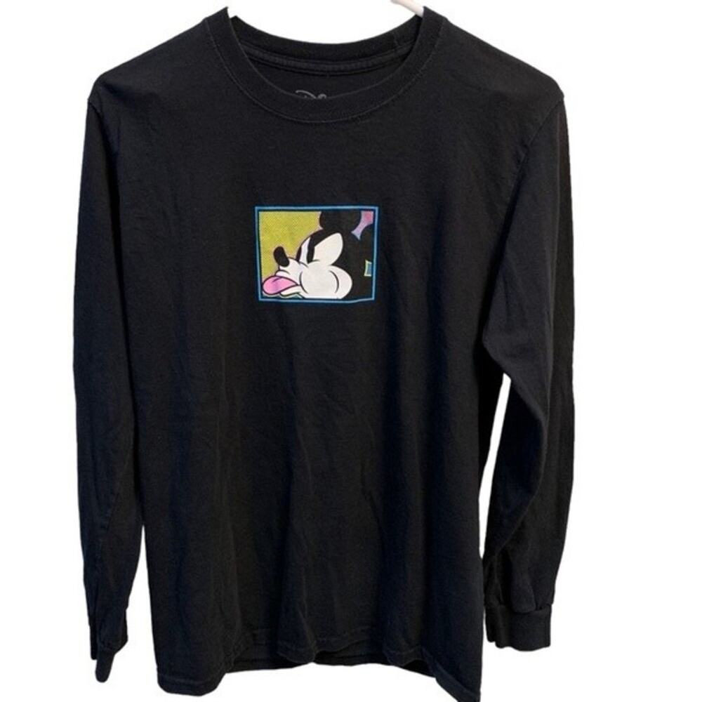 Disney Mickey Mouse Graphic Color Black Long Sleeve Shirt. Size Small.